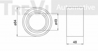 TREVI AUTOMOTIVE wb1709 -  Комплект подшипника ступицы колеса